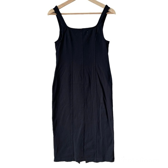 Free People Beach The Hamptons Black Button Front Midi Dress Size XS - Picture 6 of 9
